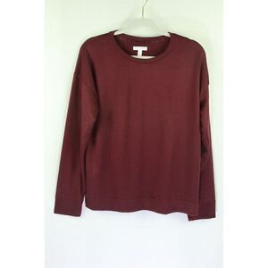 Lauren Conrad LC Intimates Pajama Top Burgundy Red Womens Large New